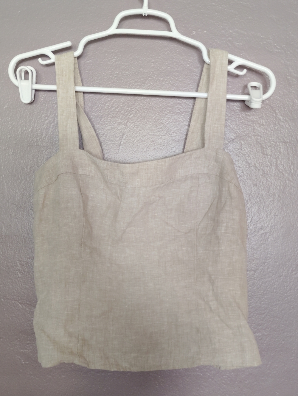 Quince Linen Cream Sleeveless Tank Beachy Sunmer Minimalist